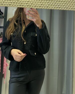 veste en laine bouclee