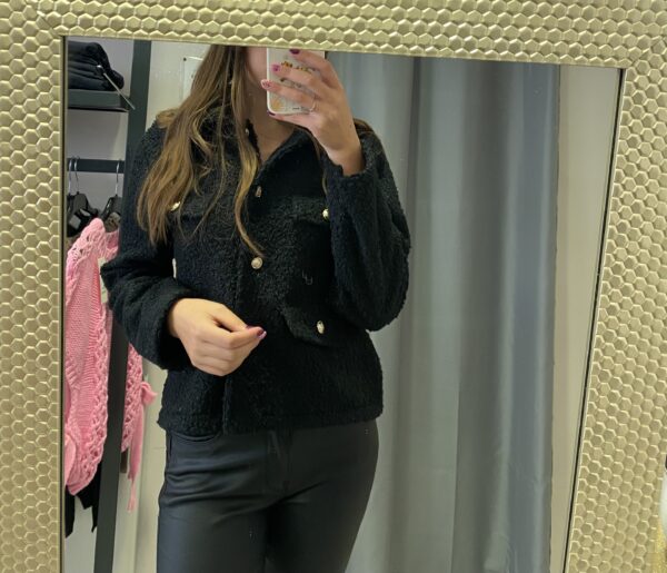 veste en laine bouclee